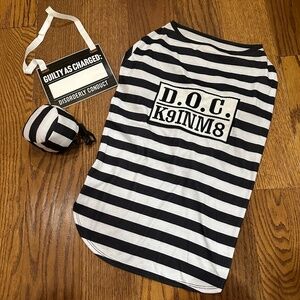 Frisco by Chewy Dog Burglar Inmate Halloween Costume Size 2X